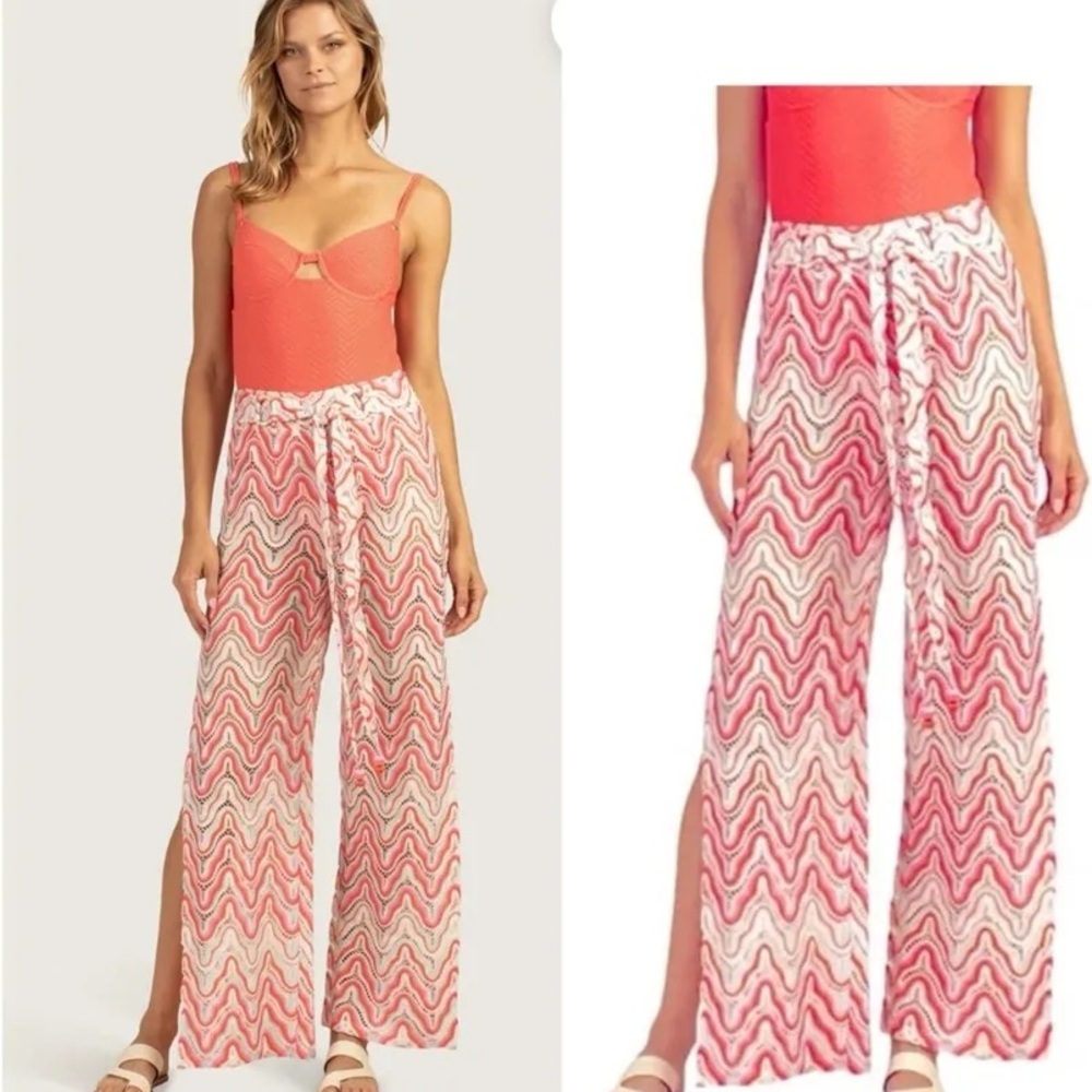 Trina Turk Serafina Crochet Cover Up Pants Size L NWT